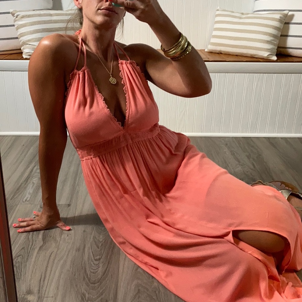 🧁 LAST1!CORAL SUN- boho maxi dress - Picture 7 of 9
